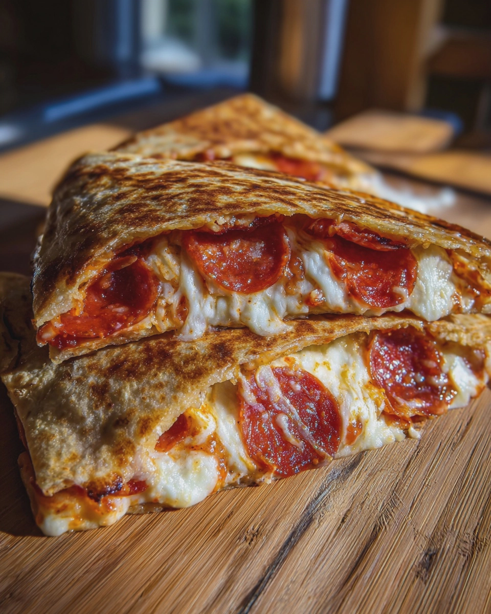 Pepperoni Pizzadillas (5 Minutes) 4 pepperoni pizzadillas easy 5 minute lunch kids recipe - detail 1