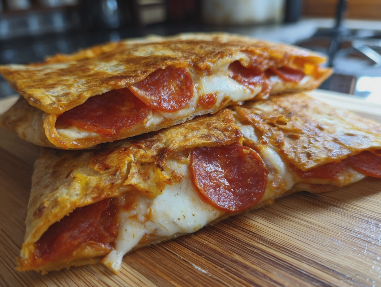 Pepperoni Pizzadillas (5 Minutes) 5 pepperoni pizzadillas easy 5 minute lunch kids recipe - detail 2
