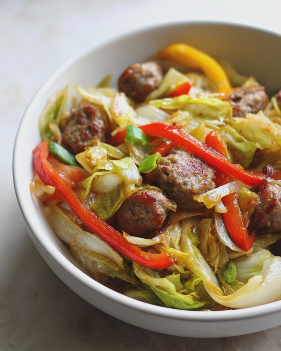 sausage and cabbage stir fry 30 minutes easy weeknight - detail 2