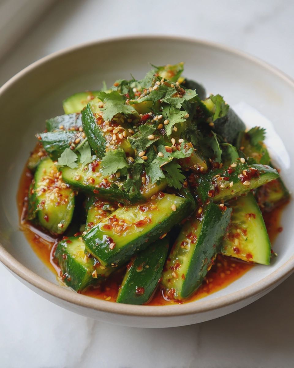spicy cucumber salad recipe easy fresh healthy - detail 1