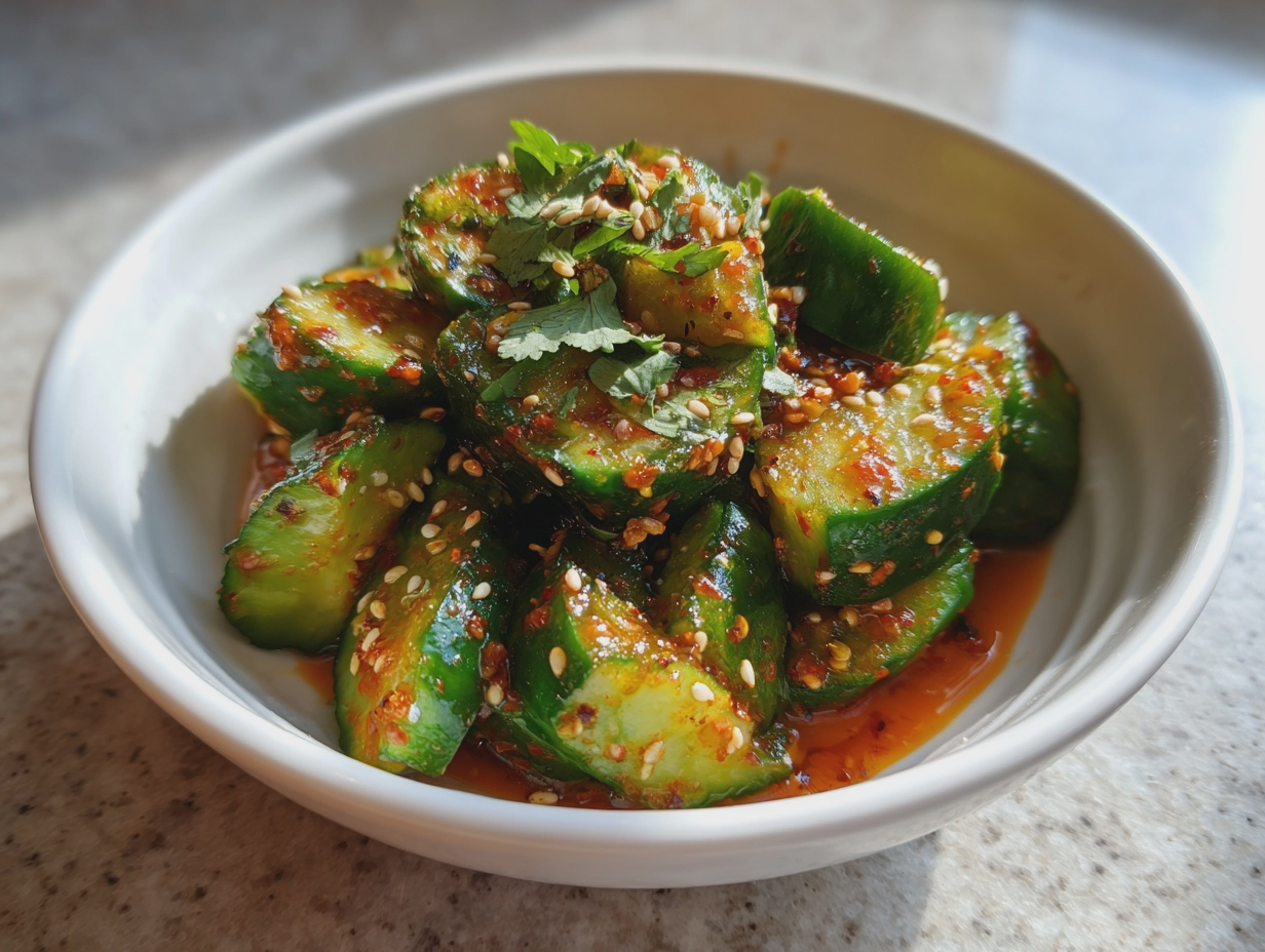 spicy cucumber salad recipe easy fresh healthy - detail 2