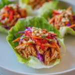 thai peanut chicken wraps fresh vegetables easy recipe