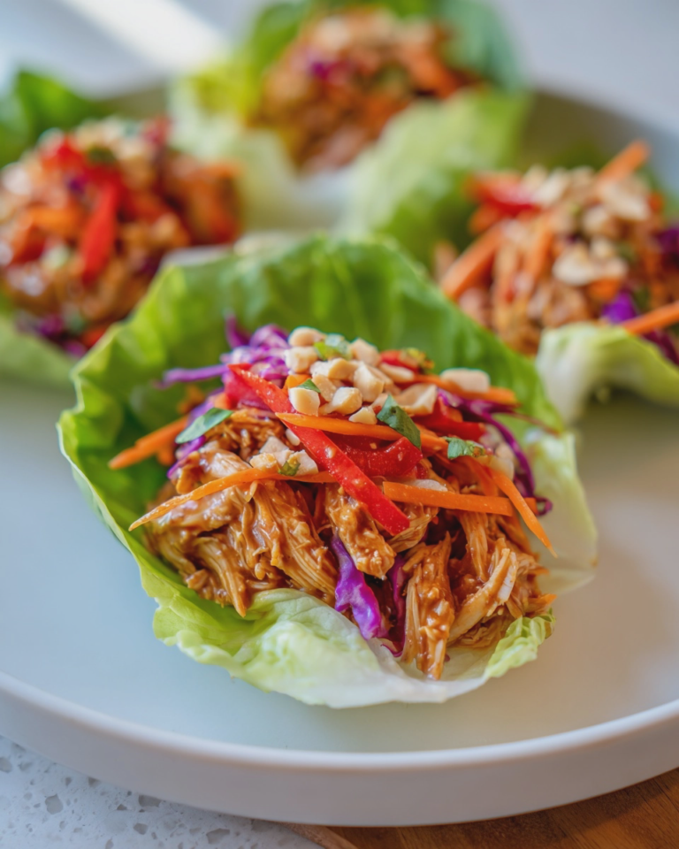 thai peanut chicken wraps fresh vegetables easy recipe