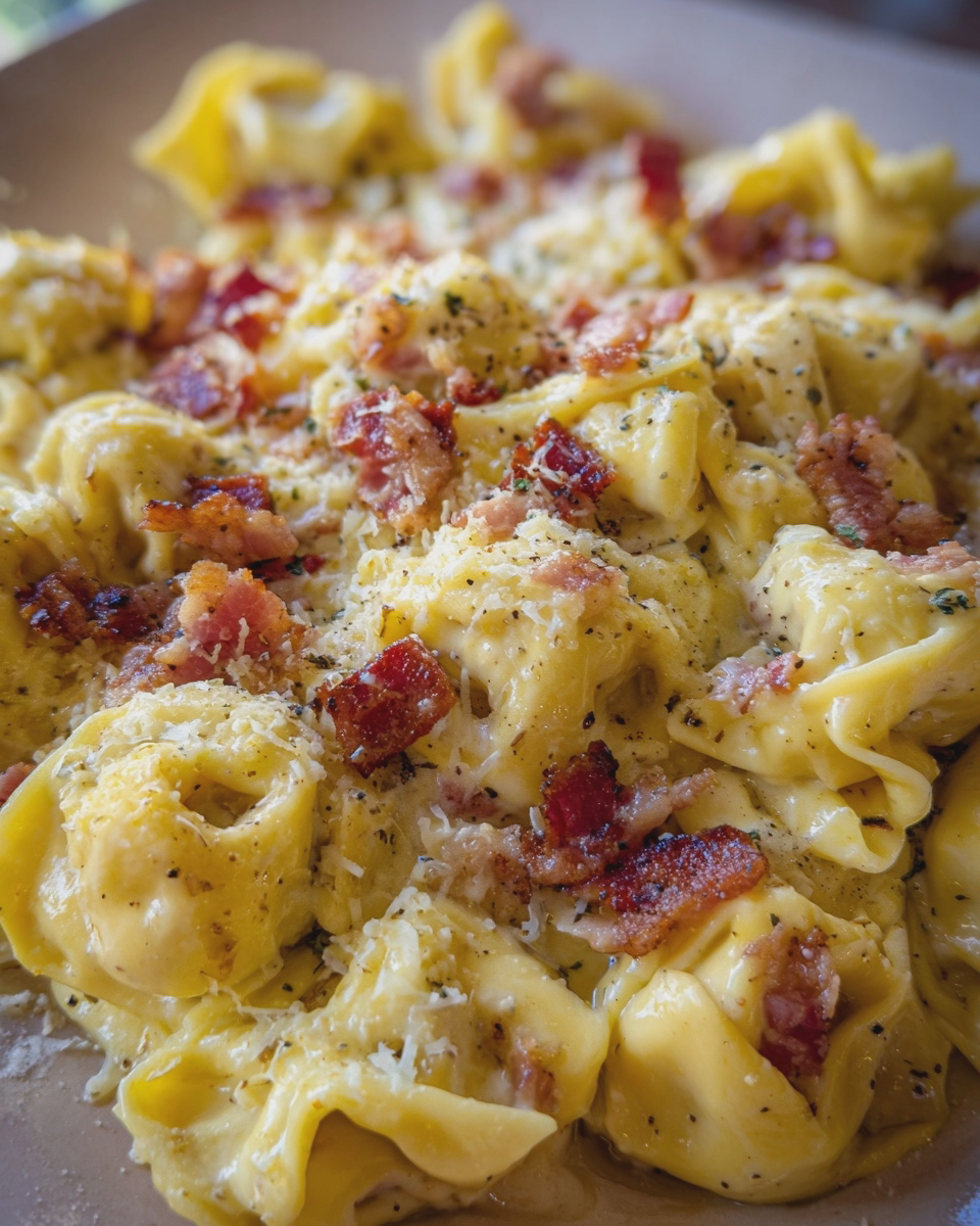tortellini carbonara 30 minutes easy Italian dinner - detail 1